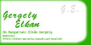 gergely elkan business card